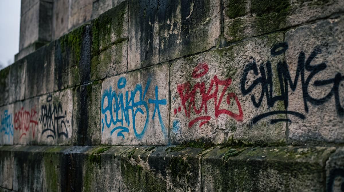 Graffiti auf Naturstein entfernen Berlin – Granit Marmor Kalkstein Denkmal